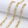 7mm Stainless Steel Twisted Cross Curb Chain - Gold Necklace and Bracelet Accessory for DIY European/American Styles