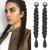 Synthetic Cool Girl Attachment For Braids Elastic Band Kanekalon Hair Extension Ponytail For Women Boxing Braid Hair Ponytail