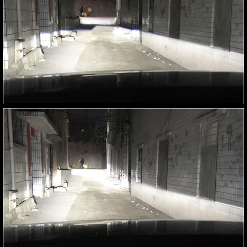 Car LED Fog Lamp Double Light Lens Fish Eye Lamp Super Bright Far and Near Integrated White Light Yellow Light Modified Anti-fog Lamp Universal