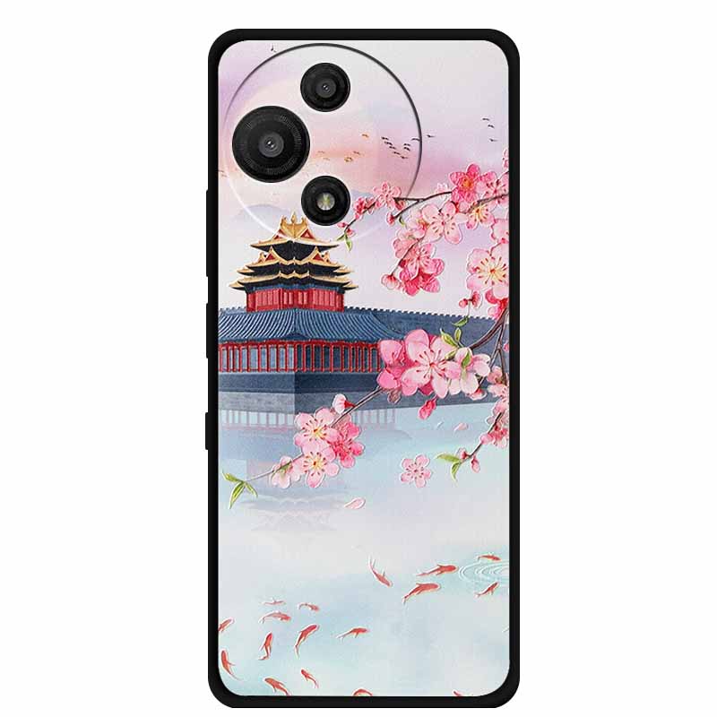 Для TCL 60 SE Nxtpaper Чехол 3D Тиснение Рельефные Цветы Черный ТПУ Силикон Мягкая Задняя Крышка Чехлы Для TCL 60R Чехол 6.7" Fundas Сумка