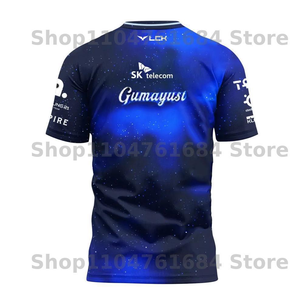 Skt T1 X Make-a-wish Korea 2025 Limited Edition Jersey Men's T-shirt Summer E-sportsbreathable Round Neck Short Sleeved Top