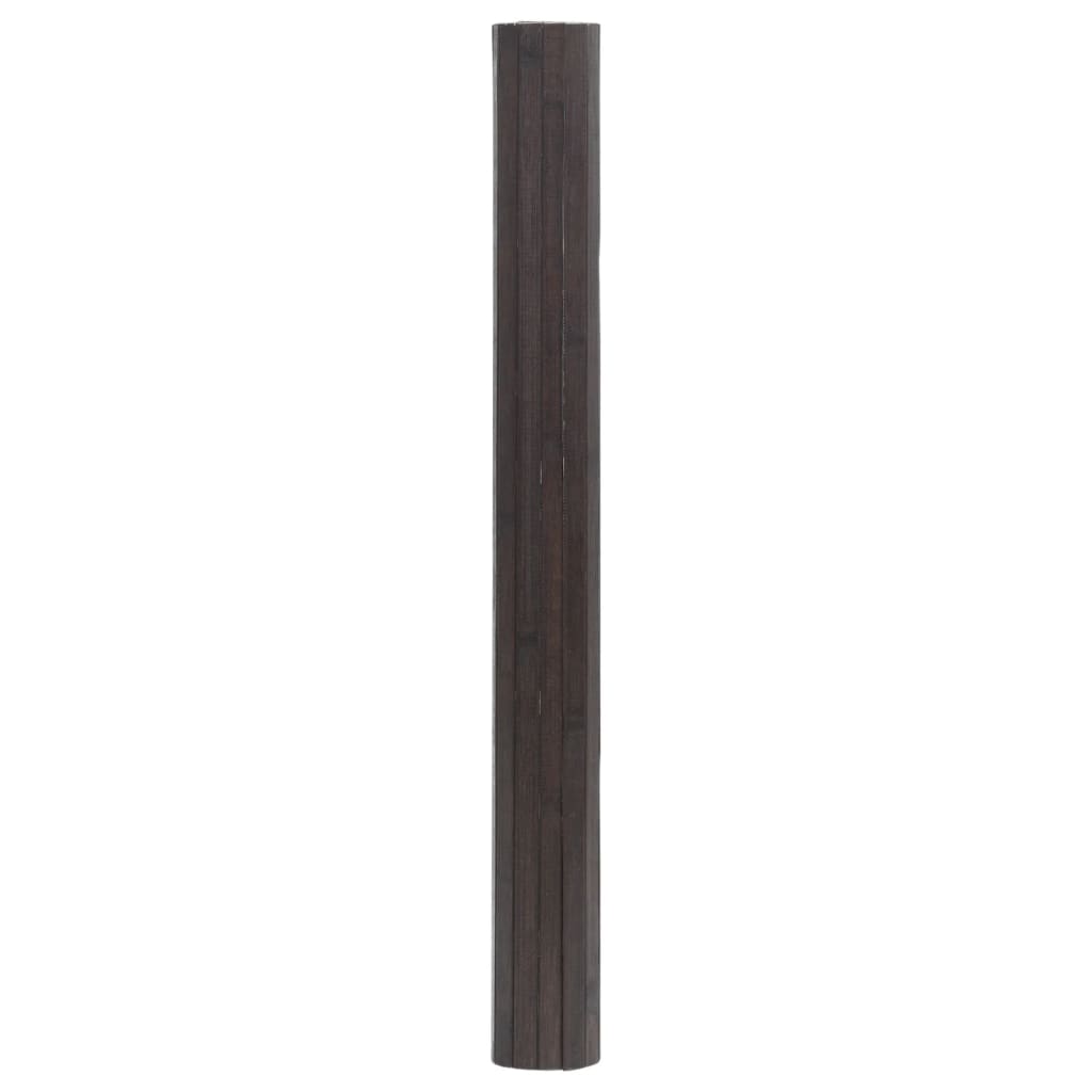 Rectangular Rug Dark Brown 70 x 100 cm Bamboo