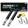 HUNDOX Dog Whistle High Frequency Whistle Silent + Clicker + Lanyard [Set of 2]