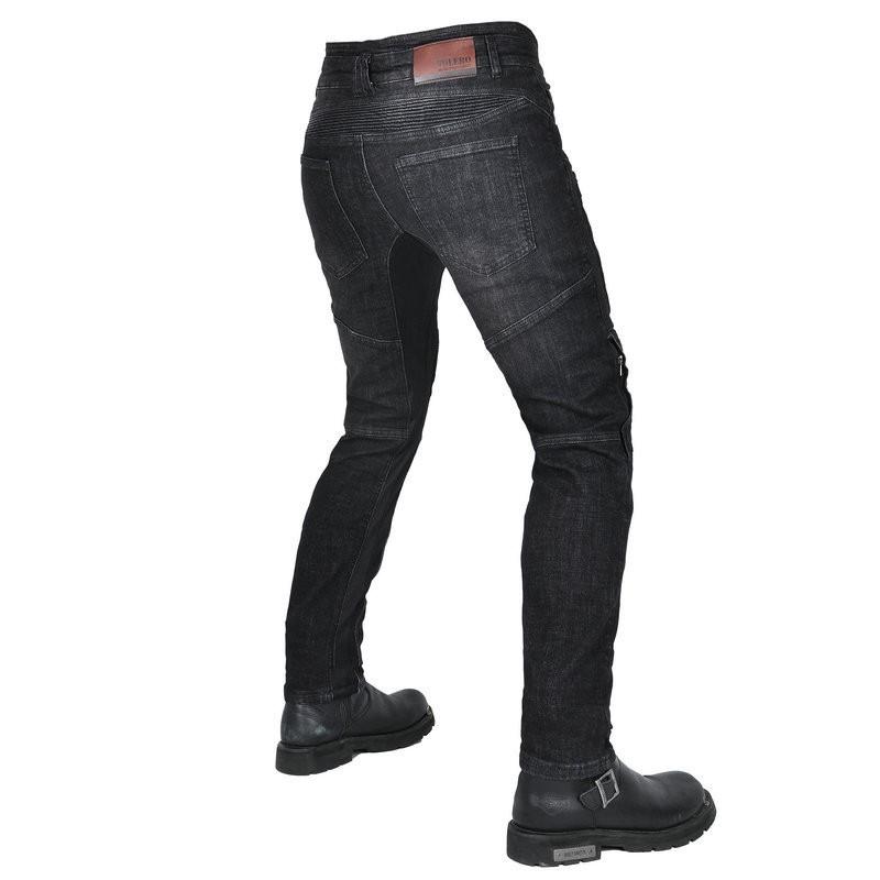 VOLERO Mens Motorcycle Jeans Breathable High Waist Biker Riding Pants Kevlar Reinforced With Extended Protectors