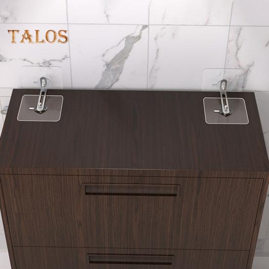 2 шт., устройство против падения мебели, сверление не требуется, L-образный кронштейн, прозрачный бесшовный клейкий настенный кронштейн с защитой от кончиков, комплект для безопасной защиты детей