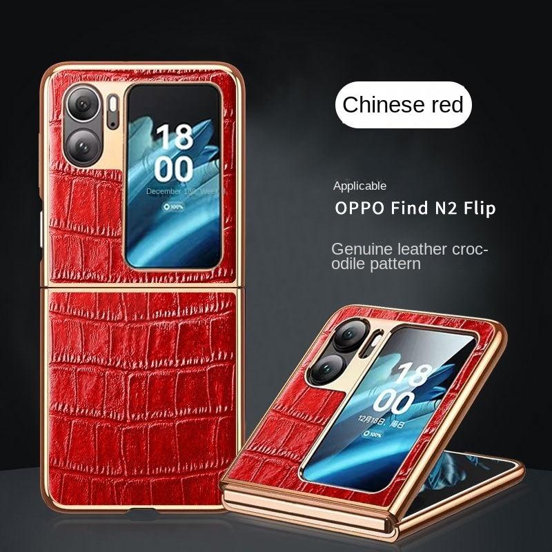 Роскошный кожаный чехол для телефона для Oppo Find N2 N3, флип-чехол с жестким бампером, противоударный защитный чехол