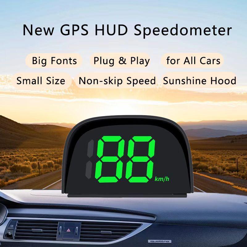 Universal Car HUD Display GPS Speedometer KMH MPH Projector Plug and Play Auto Accessories Windshield Anti-Glare Head Up Display