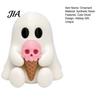 Synthetic Resin Ghost Figurine Ice Cream Figurine, Cute Spooky Desk Decor for Small Desktop Halloween Decoration Home, Soft Summer Ornament,