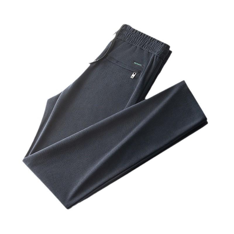 Мужские вельветовые брюки на флисовой подкладке - Эластичные, Свободного кроя, Прямого покроя для осени и зимы