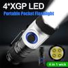 Мощный 4 * XPG светодиодный мини-фонарик, перезаряжаемая тактическая лампа для кемпинга, аккумулятор 18650 или 18350, водонепроницаемый фонарь с зажимом для ручки