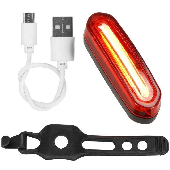 Feu arrière de vélo SPRINGOS® - Batterie rechargeable USB - 6 modes d'éclairage