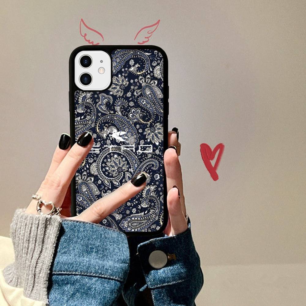 Классический дизайн Чехол для телефона E-Etro Для IPhone 17 16 Pro Max Air 13 12 Mini 14 15 Plus 11 Задняя крышка из ПК+ТПУ