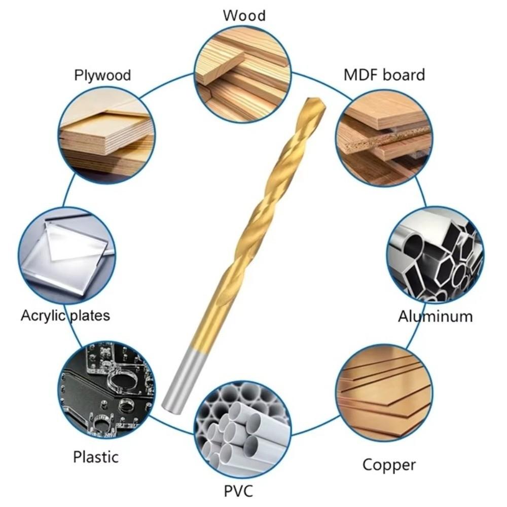 Multi-Purpose Twist Drill Bits High-Speed Steel Drill Bit Set Masonry Drill Bits For Hard Metal