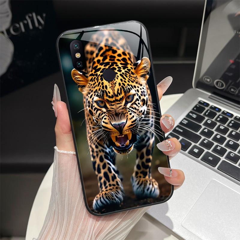 Чехол для телефона Xiaomi Mi A2 / Mi A2 Lite Модный фэнтезийный дизайн Закаленное стекло Бампер для MiA2 Lite Полная защита Задние крышки