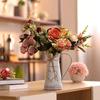 Rustik uslubdagi metall vaza, original sut idishi vaza, uy dekoratsiyasi uchun shabby chic vaza