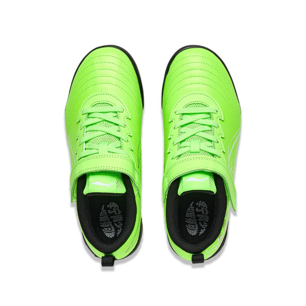 Li Ning Детские спортивные модные низкие футбольные кроссовки флуоресцентно-зеленые унисекс YKGU012-51
