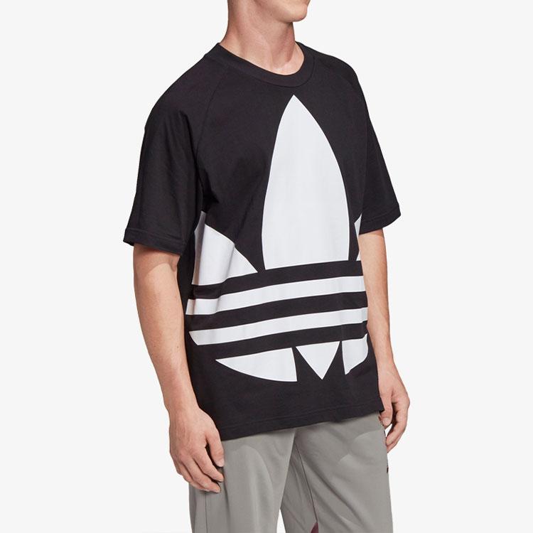adidas Мужская футболка adidas Originals с большим трилистником, свободного кроя, черная FM9904