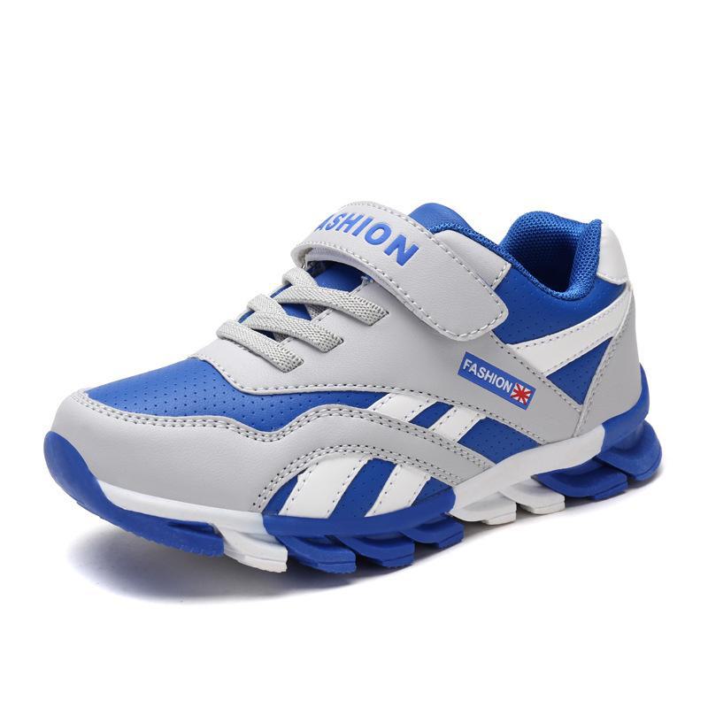 Boys' 2024 Autumn Leather Blade Non-Slip Sports Shoes - Breathable & Durable