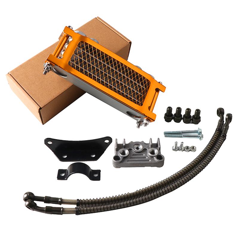 Oil Cooler Motorcycle Oil Radiator Kit Engine Cooling Universal For 50 110 125 140cc Motocross Dirt Pit Bike ATV Enduro Parts