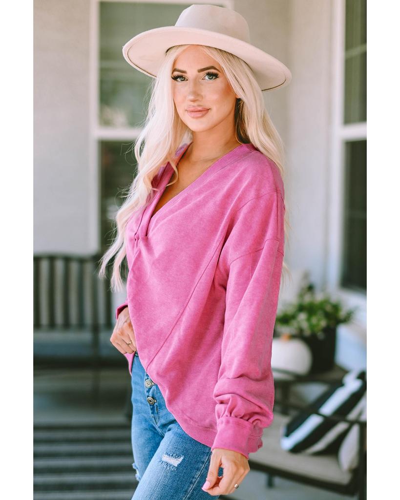 Azura Exchange Twist Open Back Oversized Sweatshirt