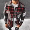 New Arrival Plaid Shirt New Men's Shirt Plaid Pocket Long Sleeve Shirt