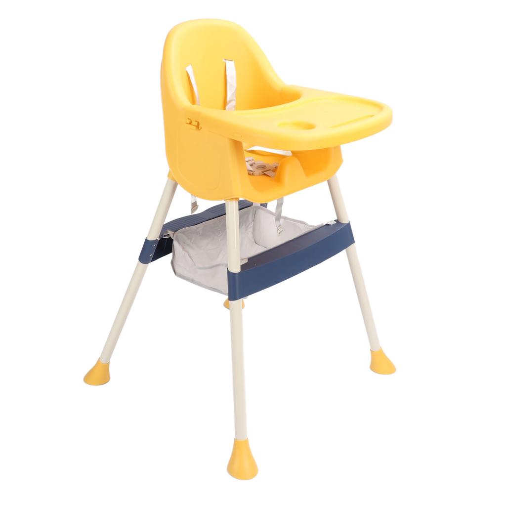 Baby High Chair with Safety Harness Height Adjustable Convertible Baby Dining Highchair