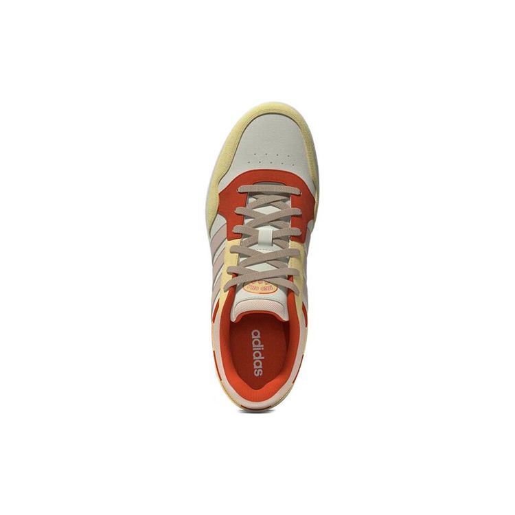 adidas Neo Hoops 3.0 Кожаные Прочные Низкие Кроссовки Женские Кроссовки Белый Желтый GZ9477