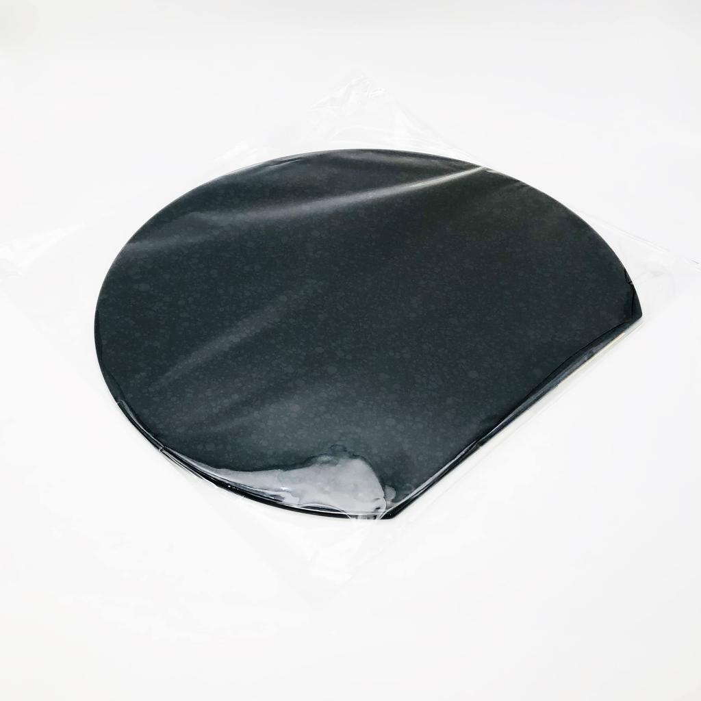 Maeju Lacquerware Half Moon Placemat, Large, Marble Black, 4Y-124