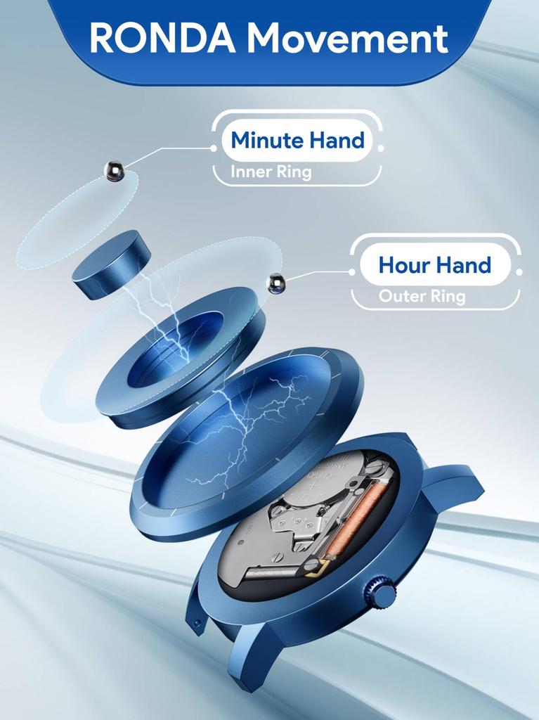 Magnetic Ball Bearing Quartz Minimalism Silver Silver Stainless Steel Mesh Belt [EUTOUR] Watch, Design, Men's Watch, Watch, Casual, Waterproof, 40MM,