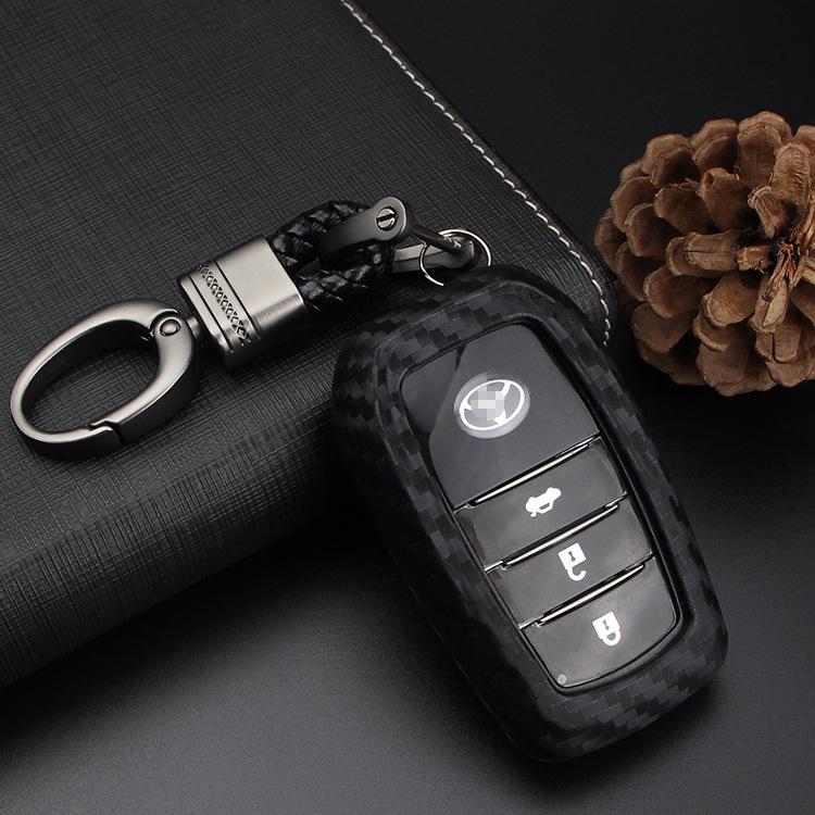 Совместимый чехол для ключа-брелока для Toyota Camry, Highlander, Corolla, Prado, Land Cruiser, Crown, Levin
