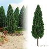 10Pcs Pine Trees 1:25 Model Train Railway Building Green Model Tree For O G Scale 1/25 Railroad Layout Diorama Wargame Scenery