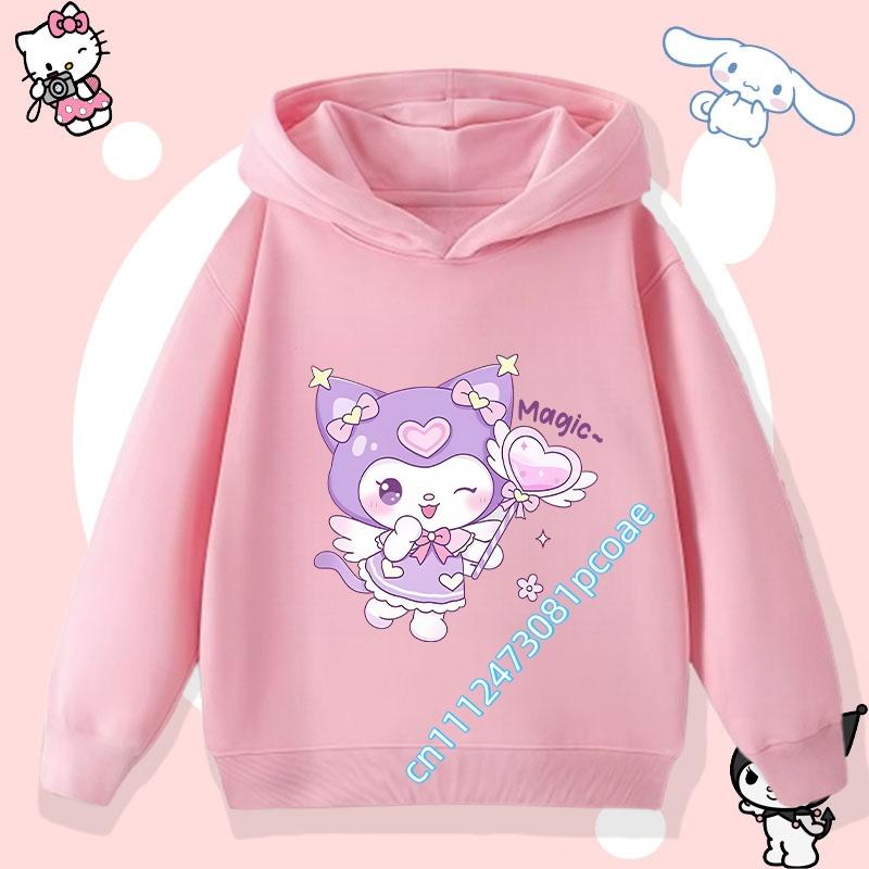 Boys' Sport Shirt Girls' Casual Top Cartoon Print Fall/Winter Pullover Shirt Children's Hooded Sweatshirt