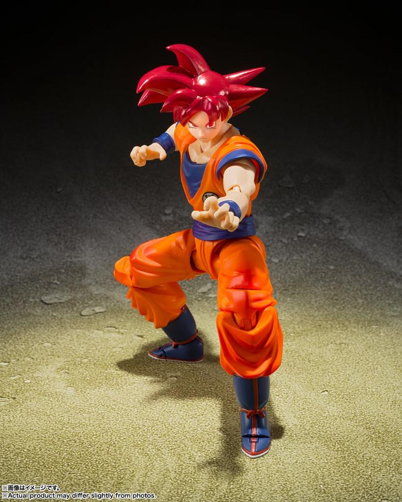 TAMASHII NATIONS Dragon Ball Super Super Saiyan God Son Goku The Saiyan God of a Righteous Heart 140 мм ПВХ ABS окрашенная подвижная фигурка SHFiguarts - -