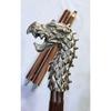 Wooden Walking Stick Antique Dragon Head Design Handle Style Vintage Cane Gift