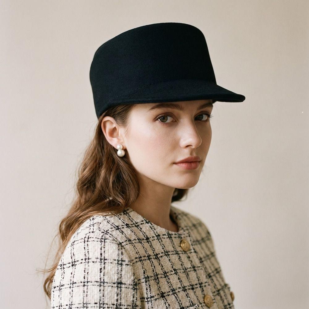 Elegant Fedora Hat British Style Wool Topper Hat Fashion Wool Equestrian Hat Performances