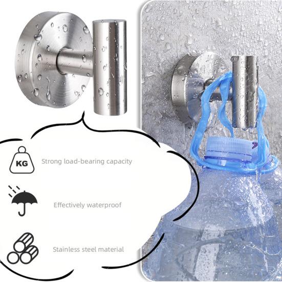 2Pcs Wall Mounted Towel Hooks Suction Cup Hooks Strong Load-bearing Simple Installation Coat Robe Hanger Storage Hooks