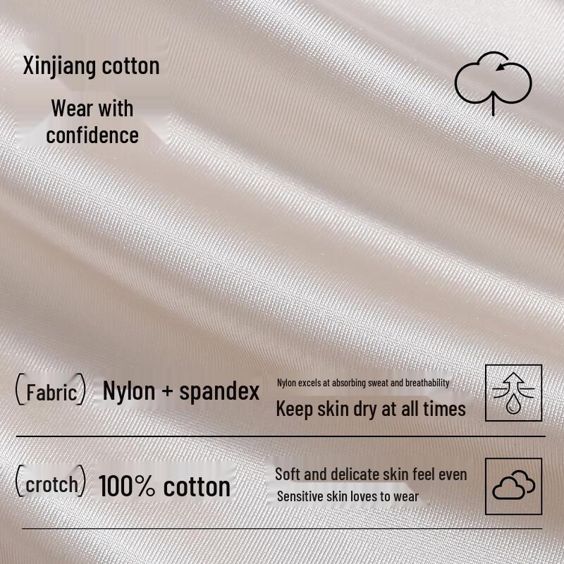 YOUKESHU Женские трусы-слипы из хлопка с антибактериальным кружевом 10A (3-Pack)