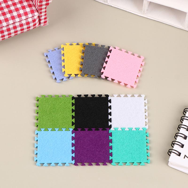 6шт 1:12 миниатюрных ковриков для кукольного домика, многоцветный коврик, модель мебели, декоративная игрушка