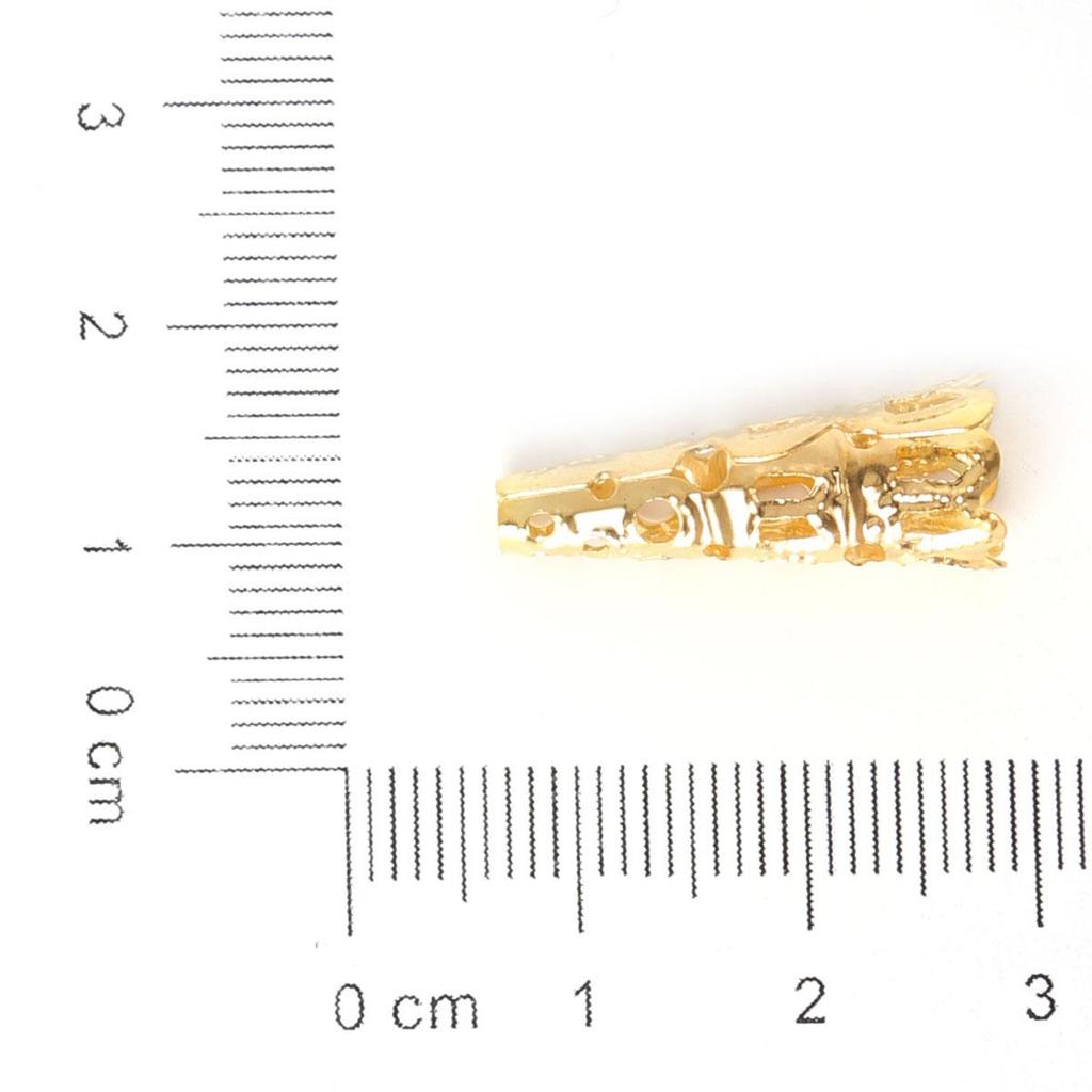 Mix Color Metal Flower Petal End Spacer Hallow Beads Caps Charms Bead Cups For Jewelry Necklace Making Supplie