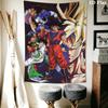 Goku Wall Tapestry Aesthetic Wall Hanging Printed Fabric Blanket Decorative Tapestries For Bedroom Living Room Home Decor