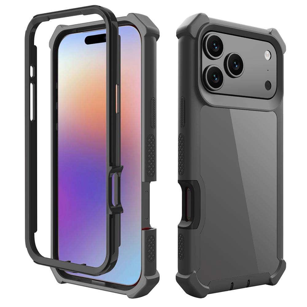 For iPhone 17 Pro Max Case Clear Detachable 2 in 1 Shockproof TPU+PC Phone Back Cover