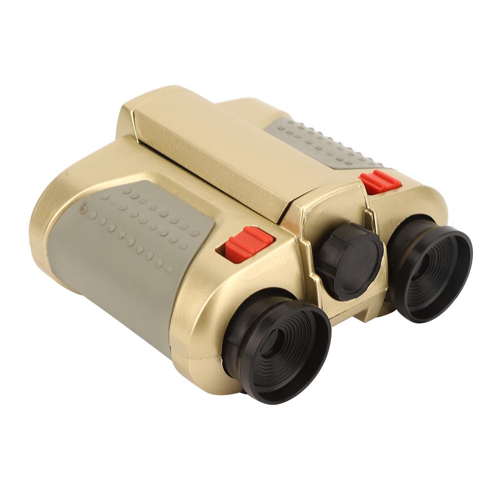 Пластиковый безопасный 4X30 бинокулярный телескоп с зеленой пленкой, фокусирующийся на детском ночном видении с подсветкой