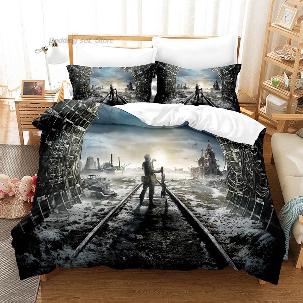 Постельное белье Metro Exodus Односпальное Двуспальное Полное Queen King Размер Постельный Комплект Для Взрослых Детей Спальни Пододеяльник Комплекты 3D Печать Игровой Комплект Постельного Белья
