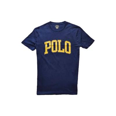 Polo Logo Print Crew Neck Short Sleeve Regular Футболка мужская, топы темно-синего цвета 710858957-002