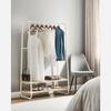 VASAGLE Industrial Pipe Clothes Rack, Oak and Cream