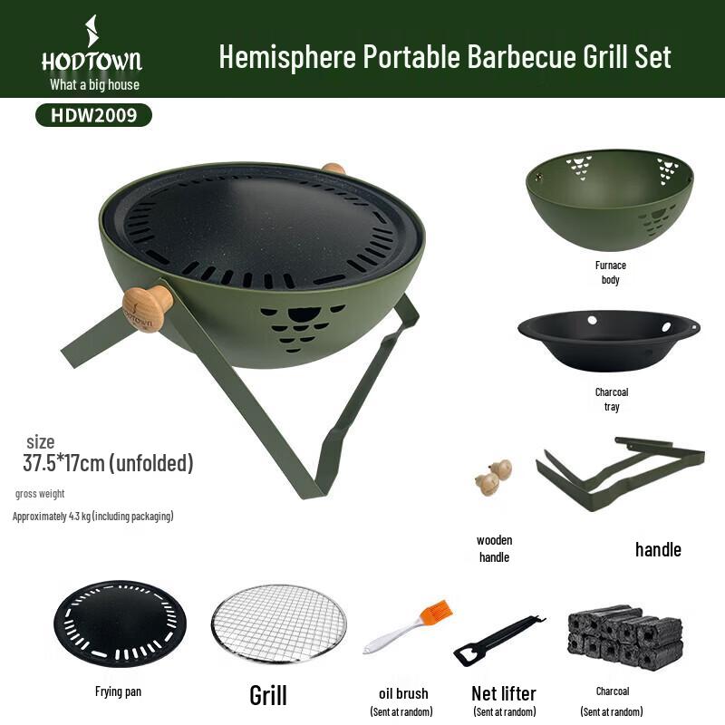 Hodtown Portable Outdoor Charcoal BBQ Grill
