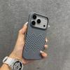 Подходит для iPhone17proMax Матовый чехол для телефона с магнитной фиксацией Карбоновое волокно Apple 16 Полузакрытый клетчатый 15 Защитный чехол