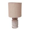 40.64 Cm Retro Farmhouse Table Lamp for Living Room Bedroom Rustic Linen Bedside Nightstand Lamps for Kids Room Study Office, Cylinder LED