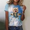 Novelty Women's Kawaii Cat 3D Print T-shirt Y2k Tops Female Trend Harajuku Clothing Girls Casual Fashion Short Sleeve T Shirts
