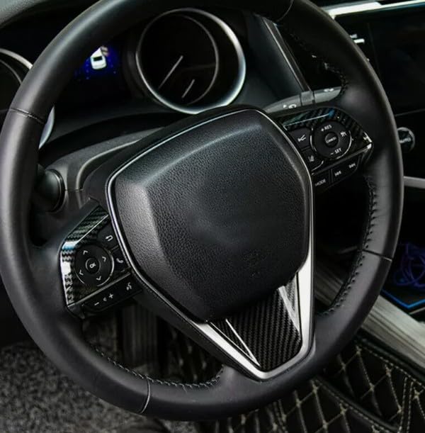 FUKUARE Накладка на переключатель рулевого управления из черного углеволокна для Camry 70, Crown 220 и Corolla 210 серии, серии,